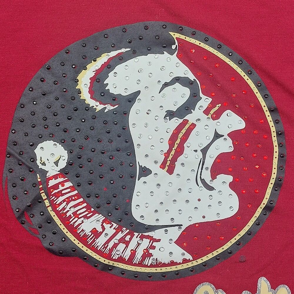 Florida State University Colosseum Embellished T Shirt Women's Large Seminoles - Picture 2 of 6